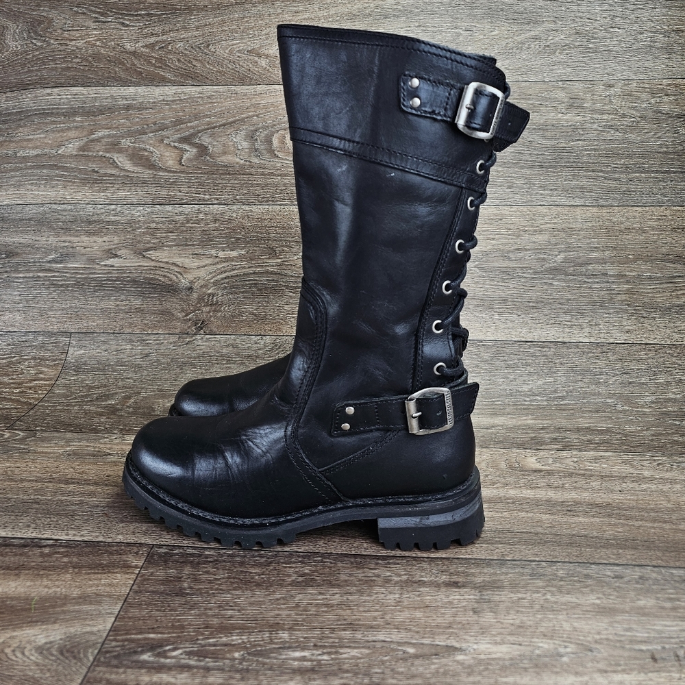 Harley-Davidson Women's Alexa Backlace Leather Boots Sz 11